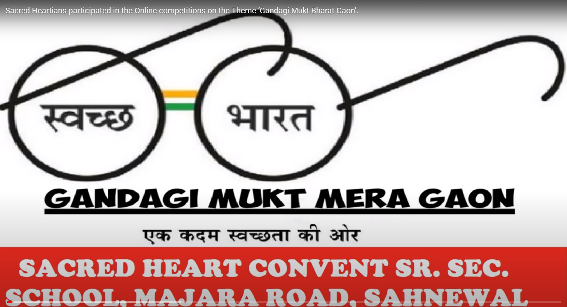 Sacred Heartians participated in the Online competitions on the Theme ‘Gandagi Mukt Bharat Gaon’.