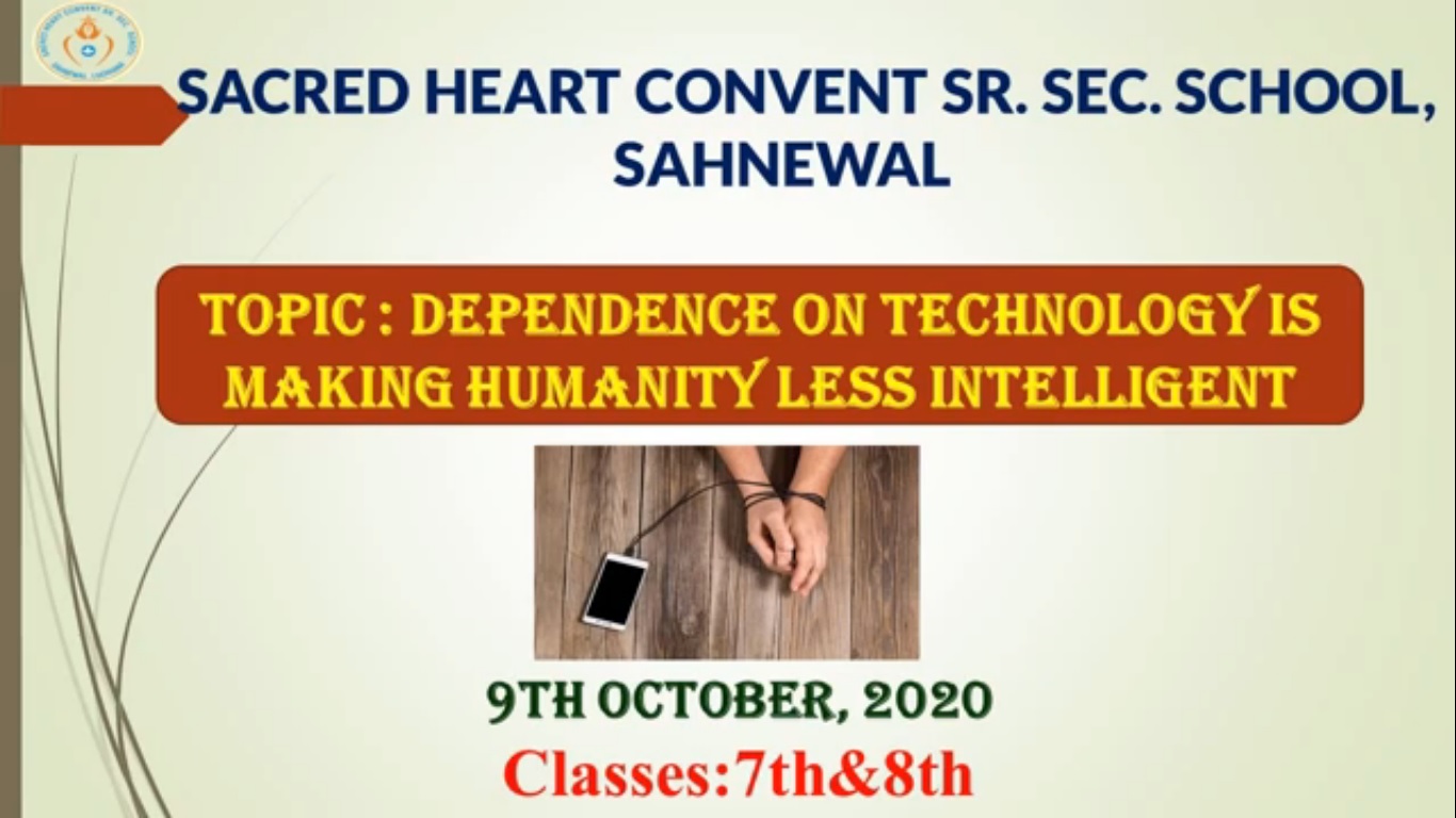 Dependence on technology is making humanity less intelligent (SHCS, SAHNEWAL)