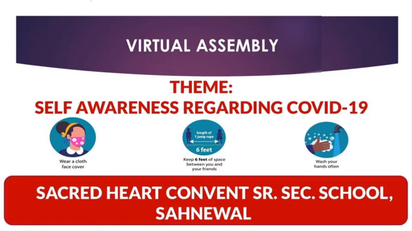 VIRTUAL ASSEMBLY ON THEME “SELF AWARENESS REGARDING COVID-19” AT SHCS, SAHNEWAL