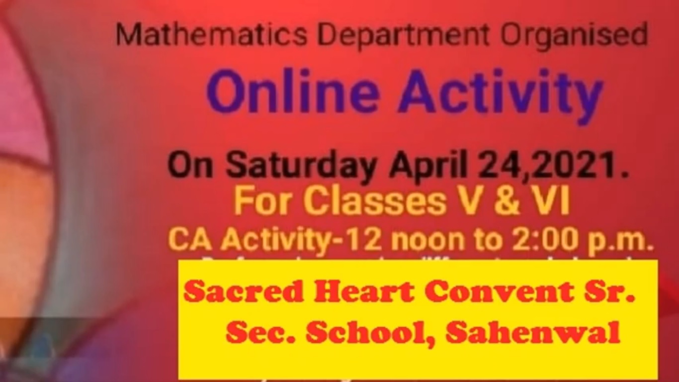 Mathematics Department of SHCS  Sahnewal Organised Online Activity